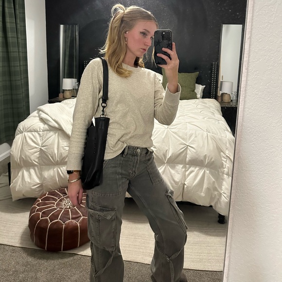 Rebecca Minkoff Unlined Feed Bag Black Leather - Picture 2 of 11